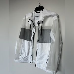 DKNY Women's Sport Hooded Mesh Jacket